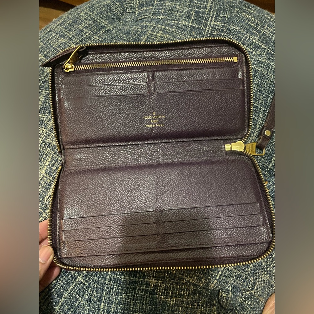 Louis Vuitton empreinte secret long wallet dark purple